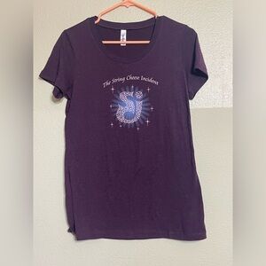 String Cheese Incident Women’s  Dark Purple Band  Tee fitted XL